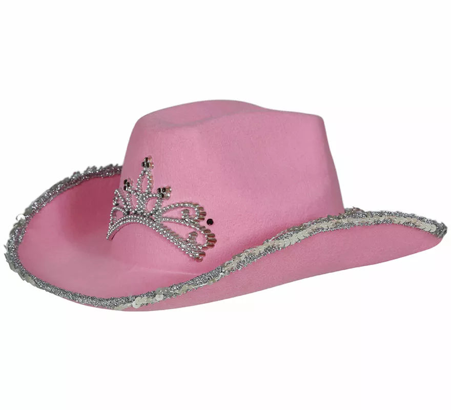 Translation missing: es.Sombrero Vaquero rosa de fieltro infantil