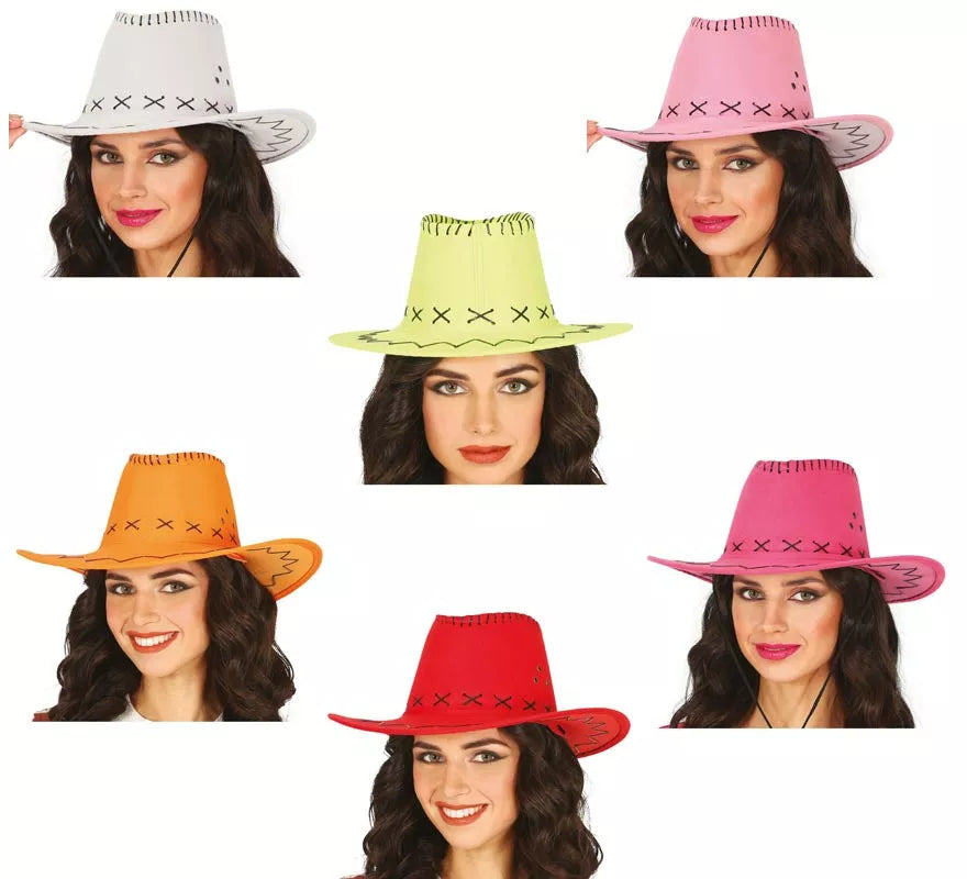 Translation missing: es.Sombrero Vaquero Similpiel en varios colores adulto