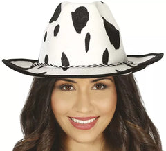 Sombrero vaquero terciopelo estampado Vaca
