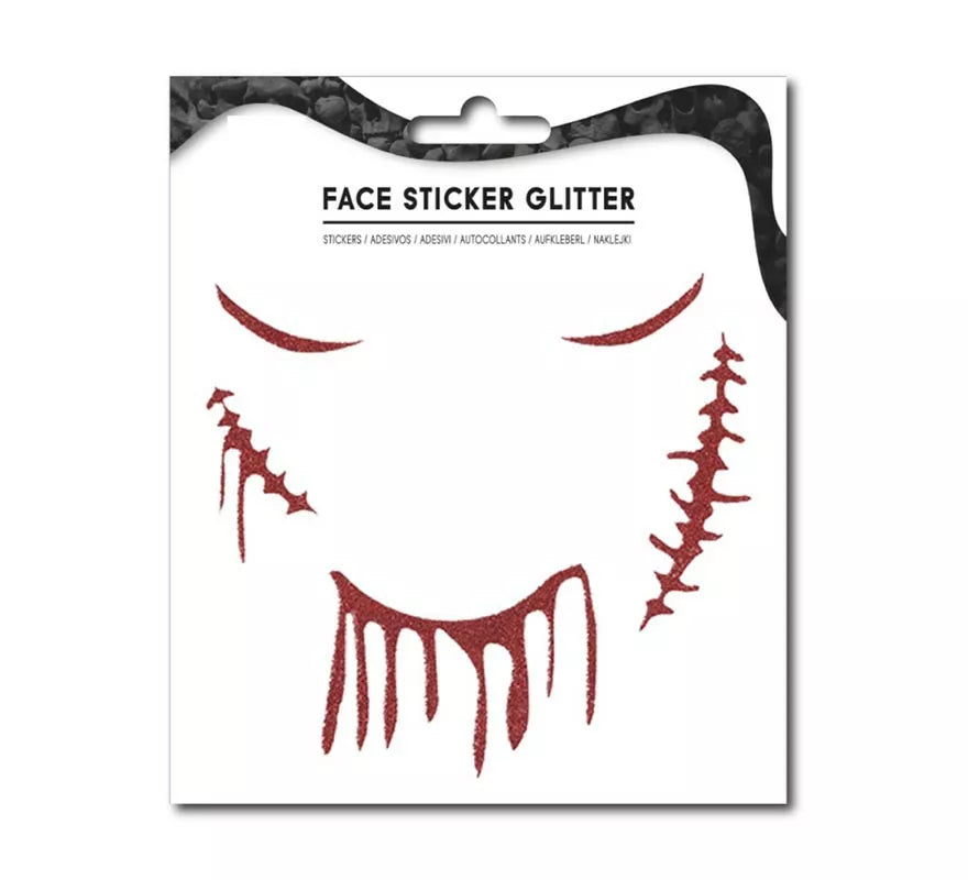 Translation missing: es.Sticker Facial de Heridas halloween brillante