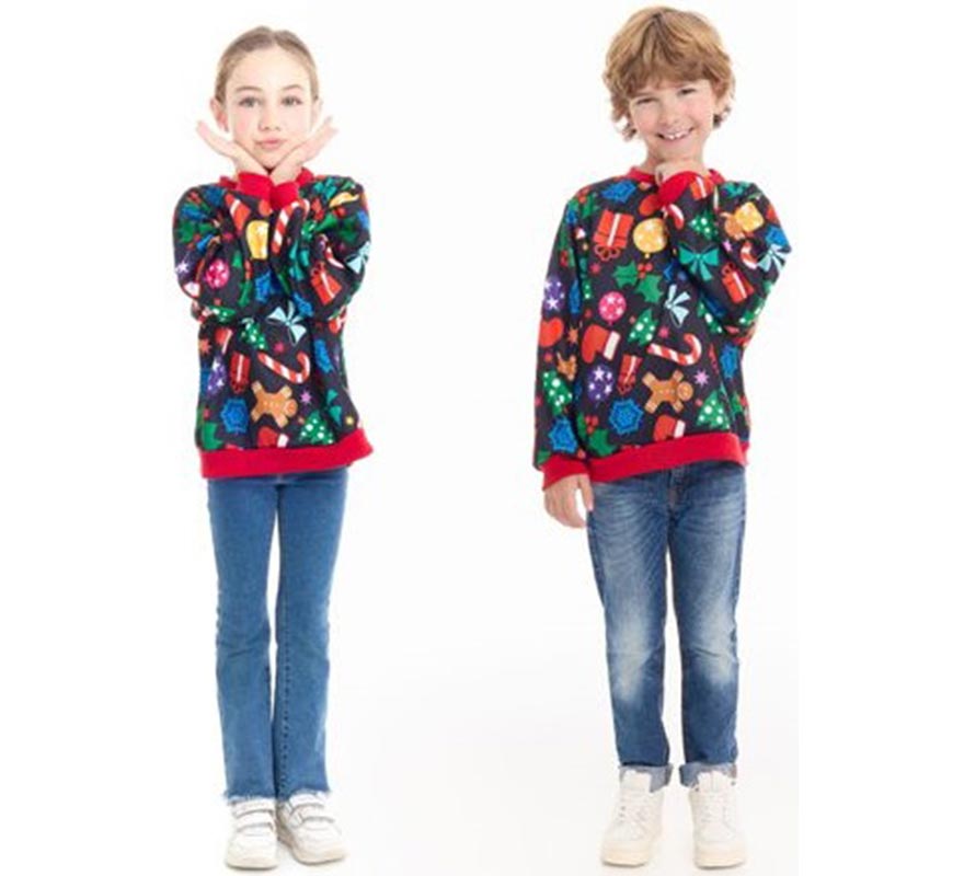 Translation missing: es.Sudadera Figuritas de Navidad para niños