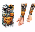 Tatuaje Calabazas y Brujas de 14x30 cm