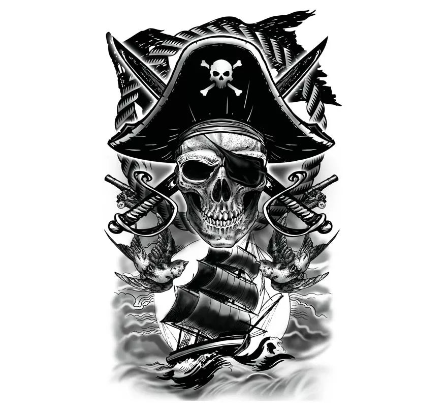 Translation missing: es.Tatuaje de Calavera Pirata