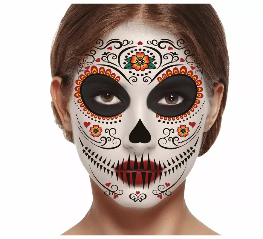 Translation missing: es.Tatuaje de Catrina Facial de 30x14 cm