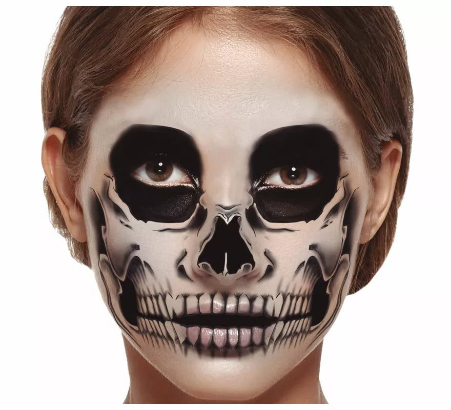 Translation missing: es.Tatuaje de Esqueleto Facial de 30x14 cm