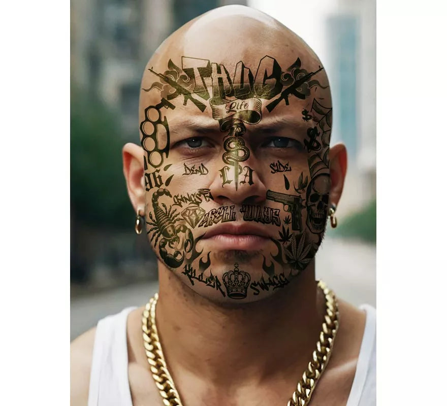Translation missing: es.Tatuaje de Vida de Matón Facial