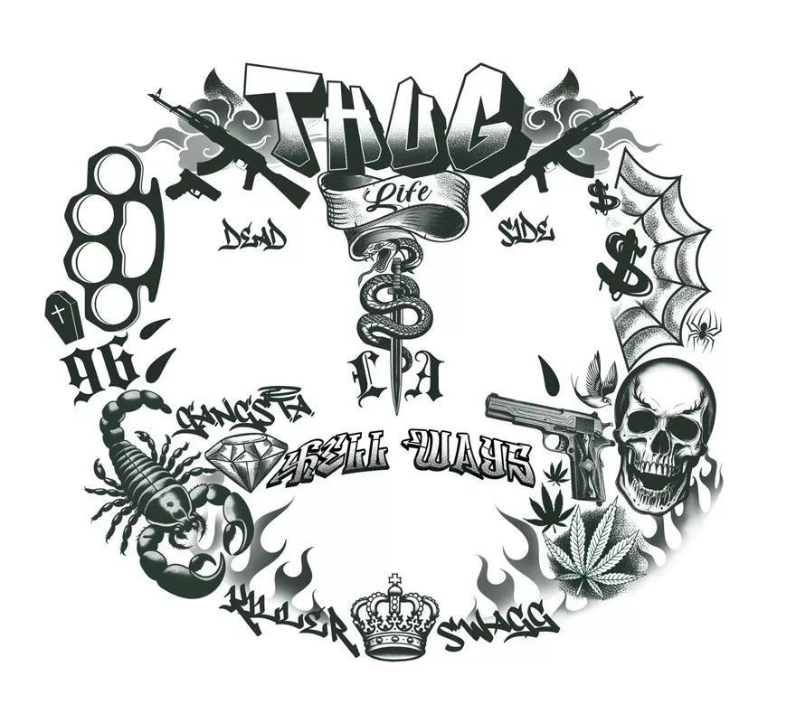 Translation missing: es.Tatuaje de Vida de Matón Facial