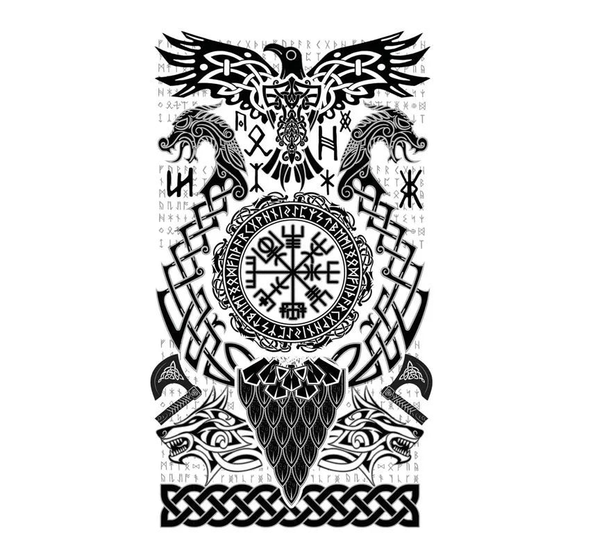 Translation missing: es.Tatuaje de Vikingo con Símbolos