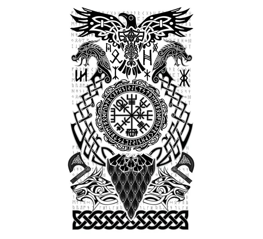 Translation missing: es.Tatuaje de Vikingo con Símbolos