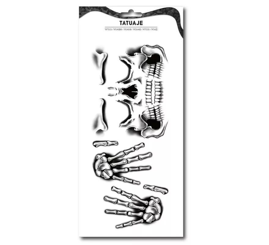 Translation missing: es.Tatuaje Esqueleto rostro y manos