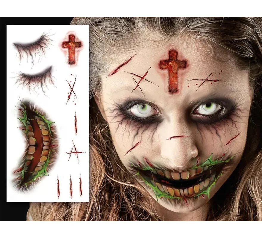 Translation missing: es.Tatuaje Facial Zombie