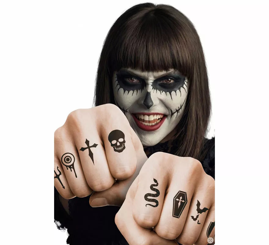 Tatuaje Goticos Halloween de 11,5x17 cm