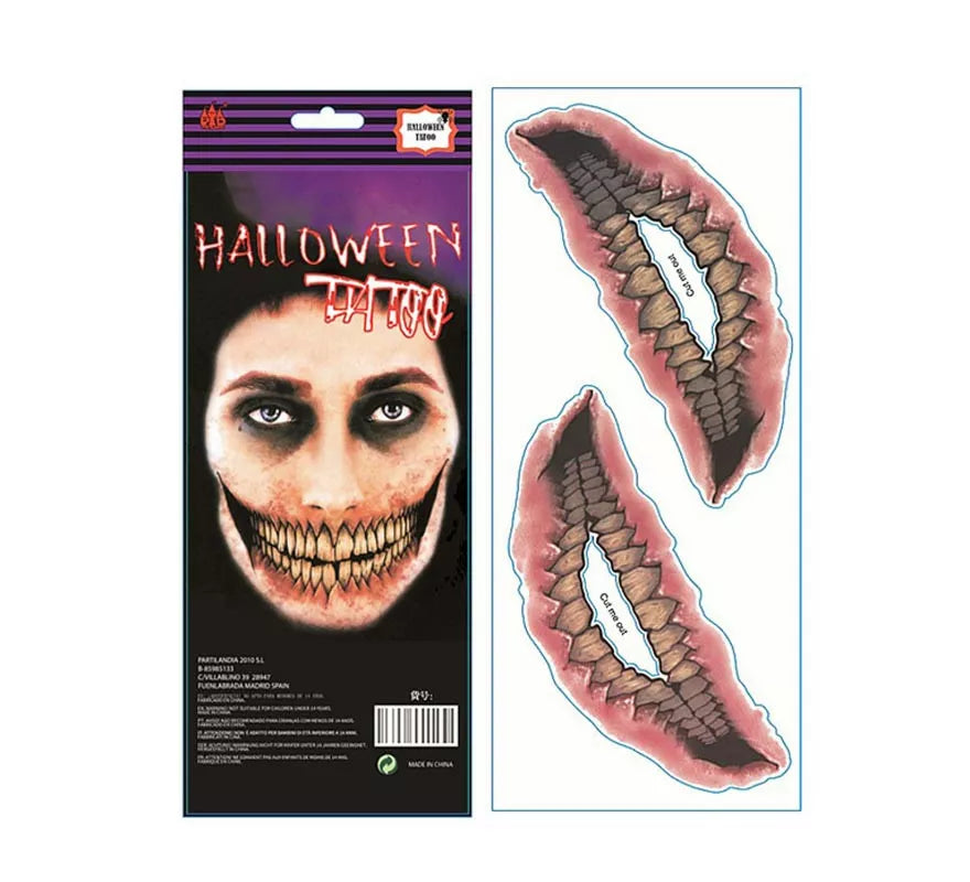 Translation missing: es.Tatuaje Halloween de Boca tenebrosa