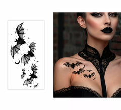 Tatuaje Murcielagos de 15x8 cm