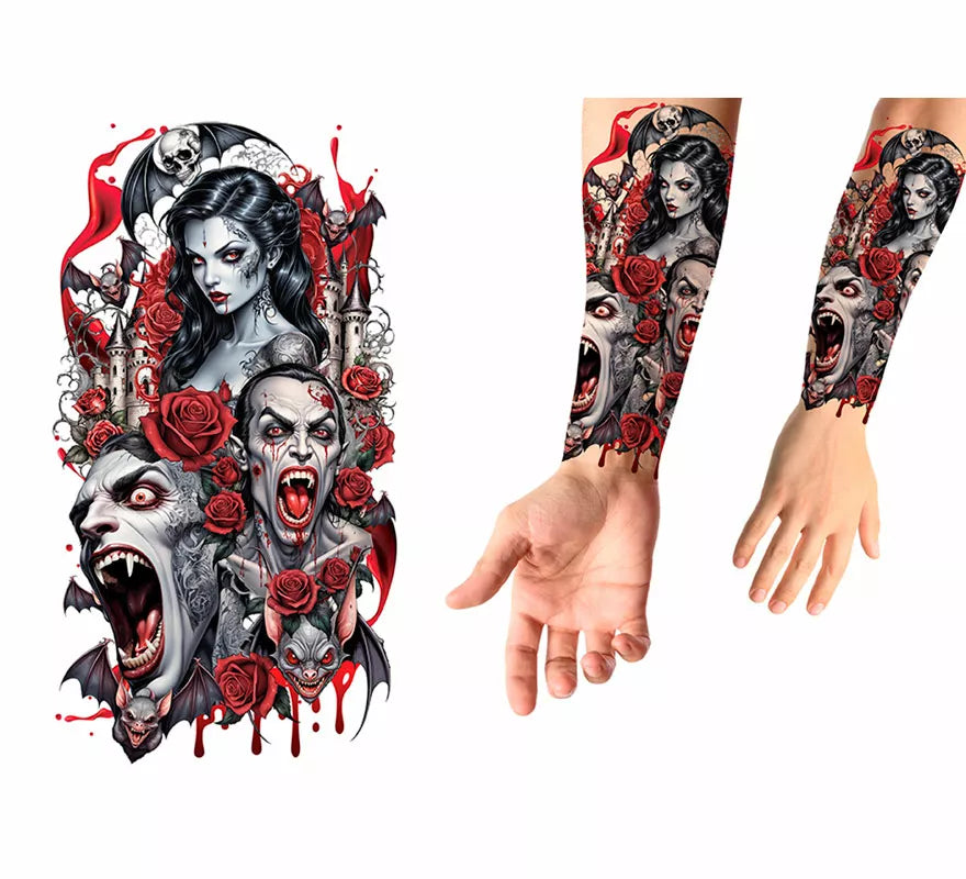 Tatuaje Vampiros de 14x30 cm