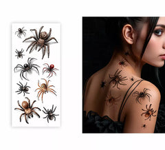 Tatuajes Arañas con Sombra de 14x30 cm