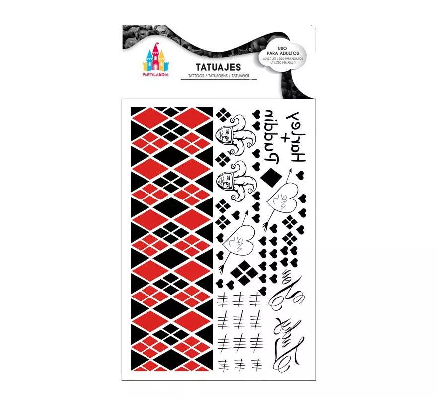 Translation missing: es.Tatuajes de Arlequín rojo y negro