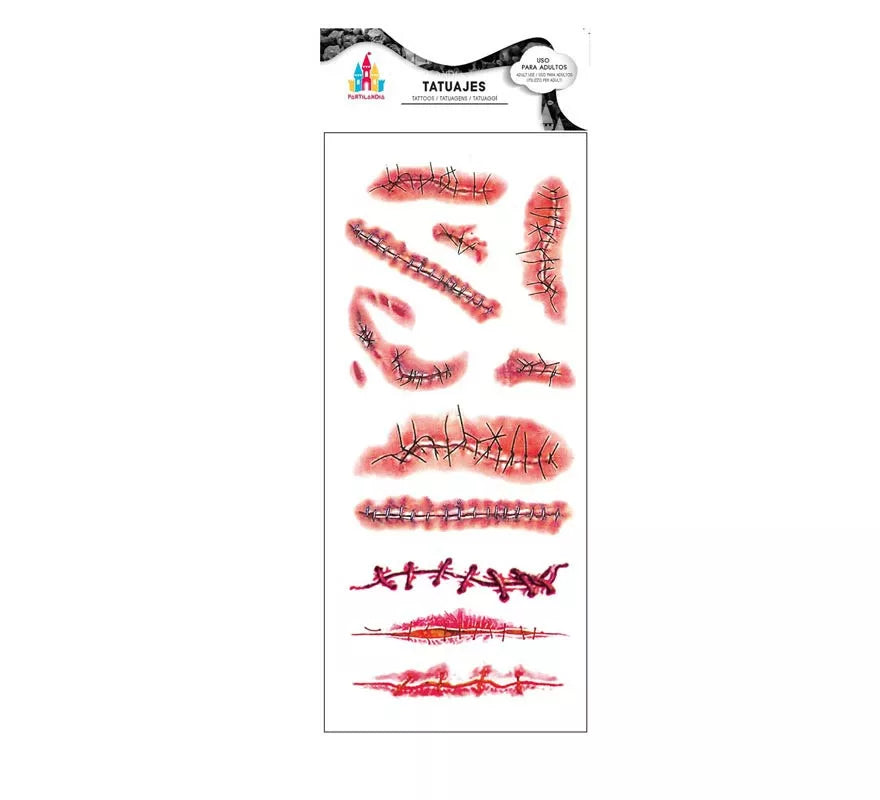 Translation missing: es.Tatuajes de Heridas rojas con costuras