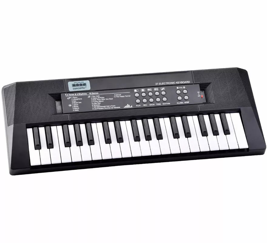 Translation missing: es.Teclado Electrónico 37 Teclas negro con Micrófono
