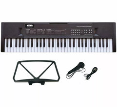Teclado Electrónico de 61 Teclas con Micrófono, USB