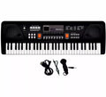 Teclado Electrónico de 61 Teclas con Micrófono USB negro