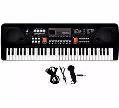 Teclado Electrónico de 61 Teclas con Micrófono USB negro