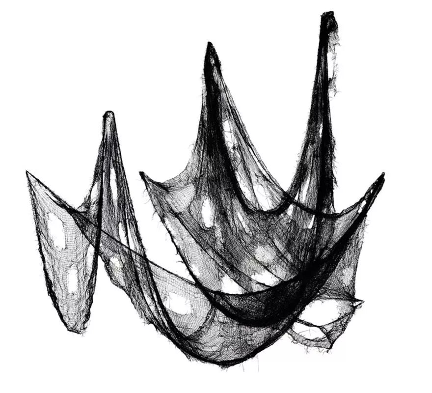 Tela negra agujerada decorativa de 2x5 m