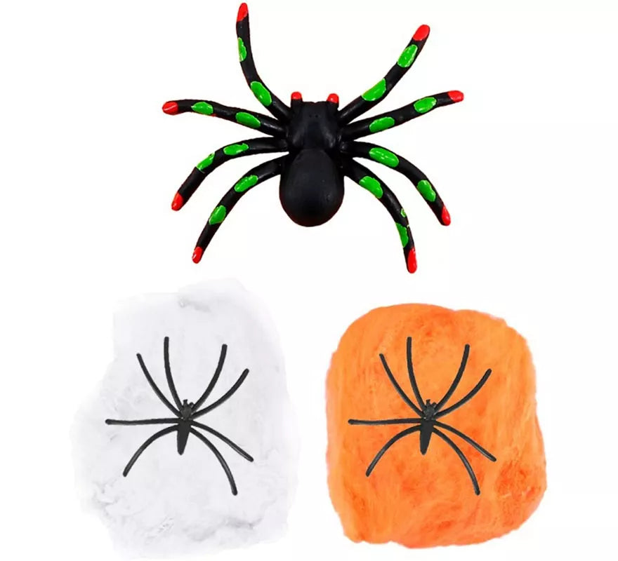 Translation missing: es.Telaraña Blanco y naranja con Arañas