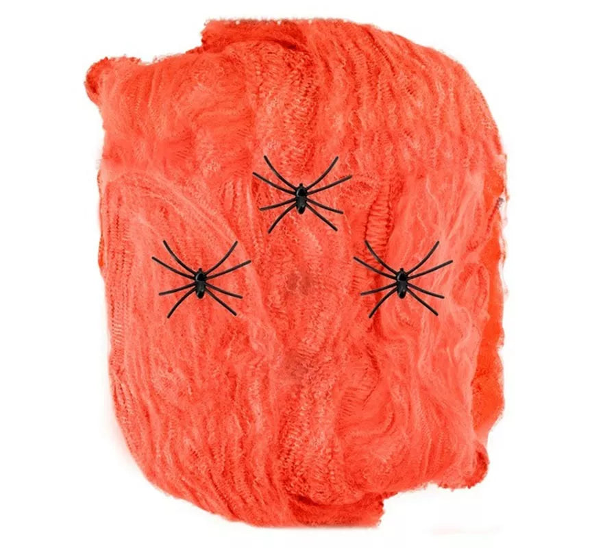 Translation missing: es.Telaraña de 50 gr naranja con 3 Arañas