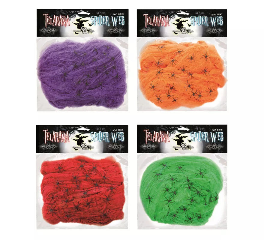 Translation missing: es.Telaraña de 500 gr con 20 Arañas de colores surtidos