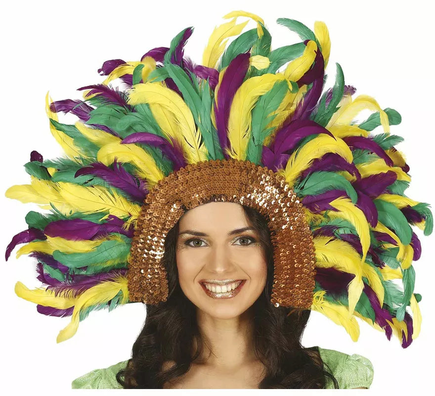 Translation missing: es.Tocado con Plumas Multicolor
