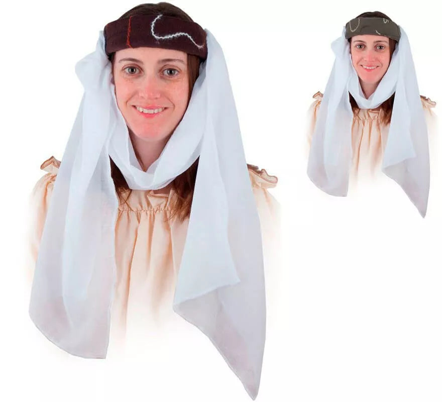 Tocado Medieval con Bordado en varios colores