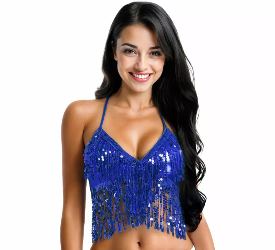 Translation missing: es.Top con Lentejuelas y Flecos en varios colores para mujer