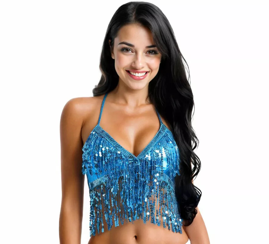 Translation missing: es.Top con Lentejuelas y Flecos en varios colores para mujer