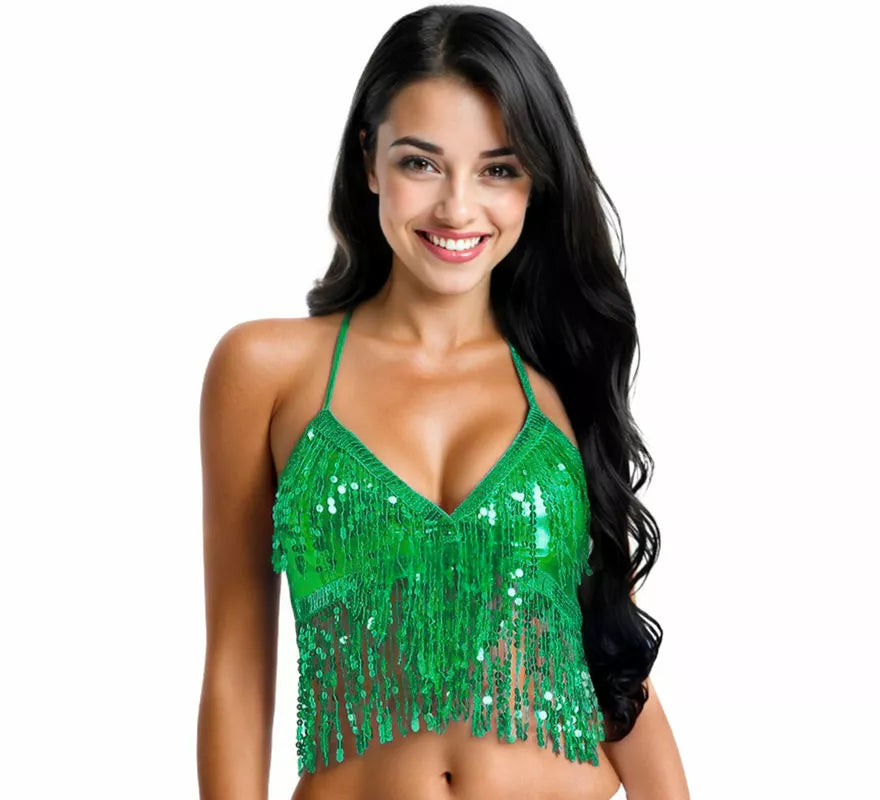 Translation missing: es.Top con Lentejuelas y Flecos en varios colores para mujer