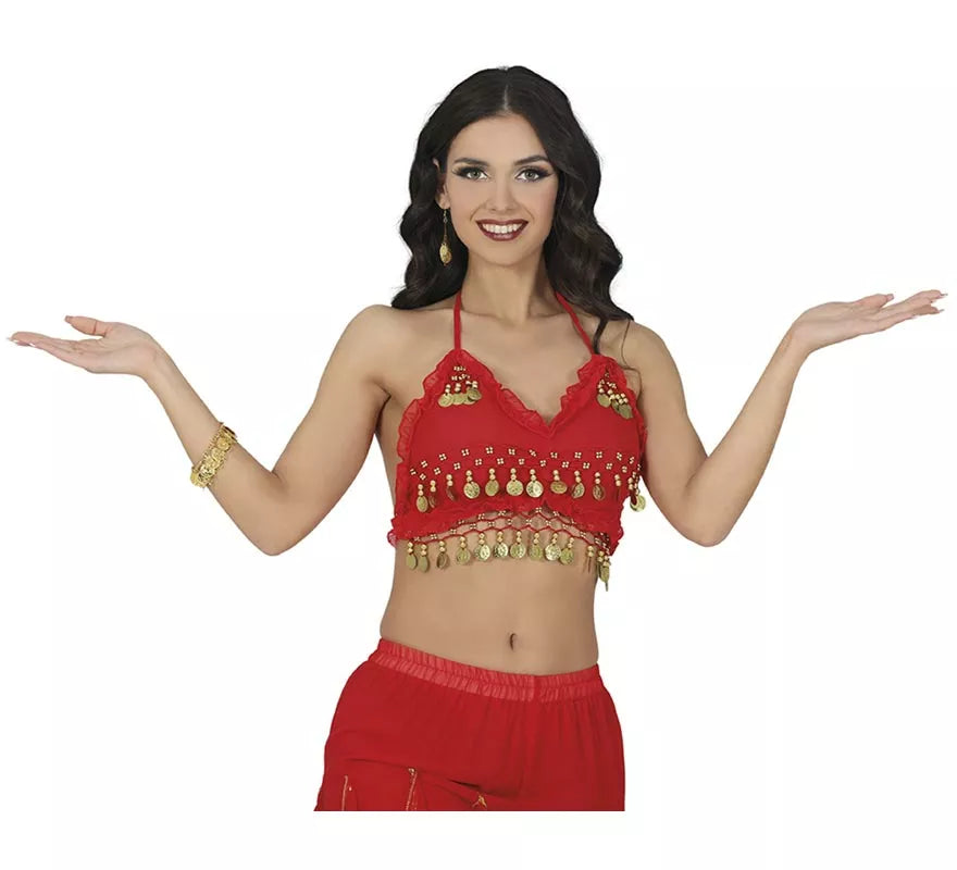 Translation missing: es.Top de Monedas rojo para mujer