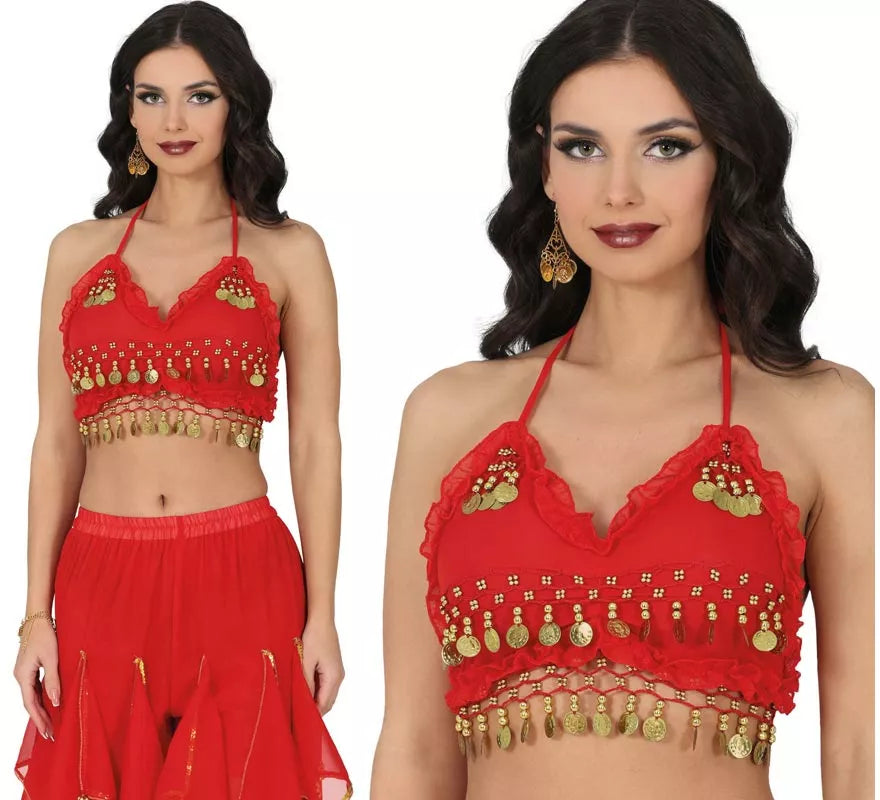 Translation missing: es.Top de Monedas rojo para mujer
