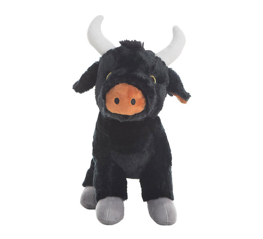 Toro Negro Tierno con cuernos de 34 cm