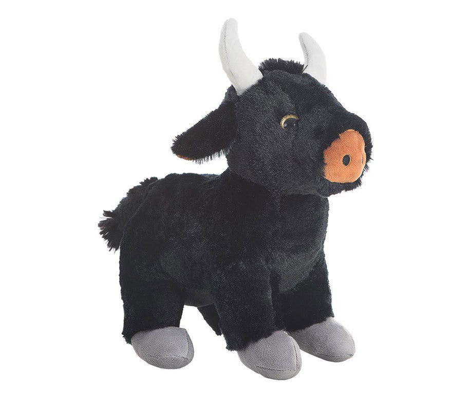 Toro Negro Tierno con cuernos de 34 cm