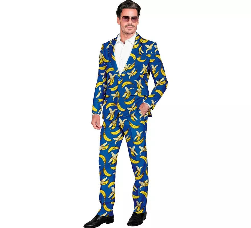 Translation missing: es.Traje Divertido de Fiesta azul Banana para hombre