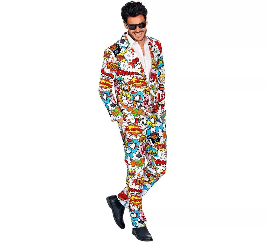 Translation missing: es.Traje Divertido de los años 60 Arte Pop para hombre