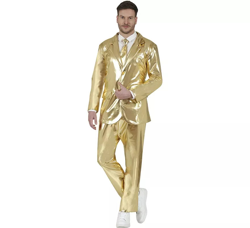 Traje Divertido dorado para hombre