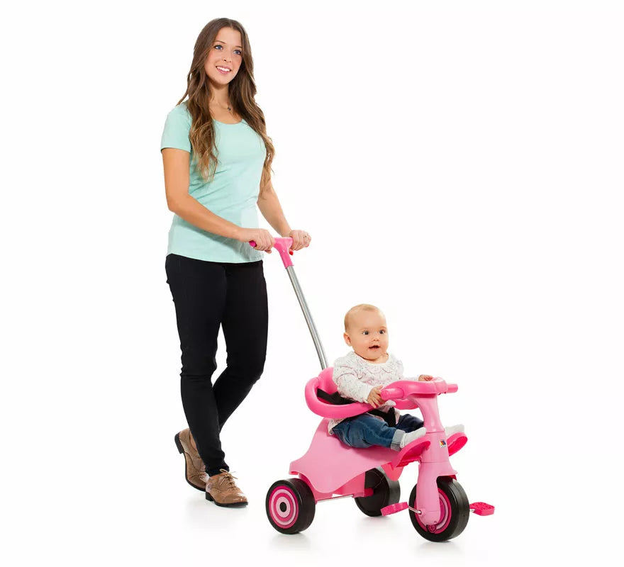 Translation missing: es.Triciclo infantil rosa con Bandeja y Palo