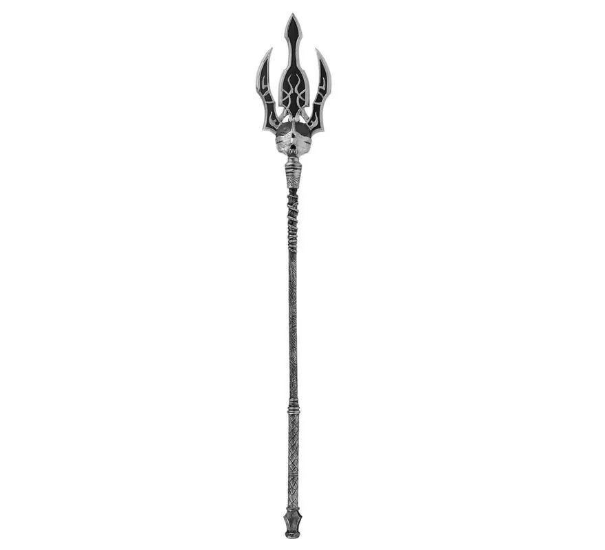 Translation missing: es.Tridente de Demonio gris tres puntas de juguete de 122 cm
