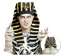 Turbante de Faraón dorado y negro Deluxe para hombre