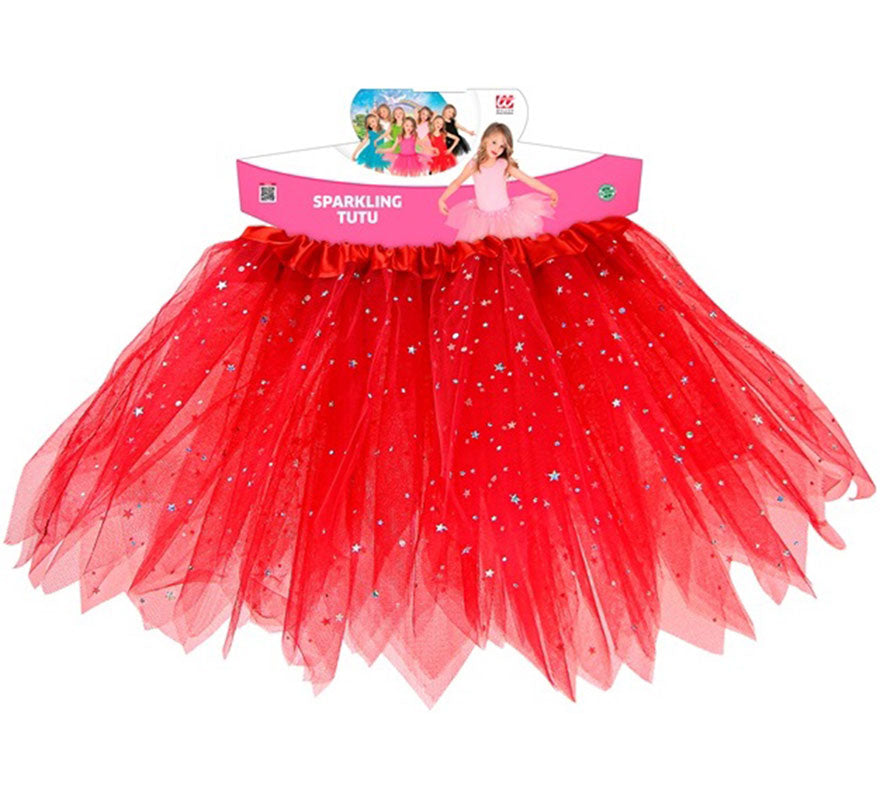 Tutú Brillante de 30 cm para niña en varios colores
