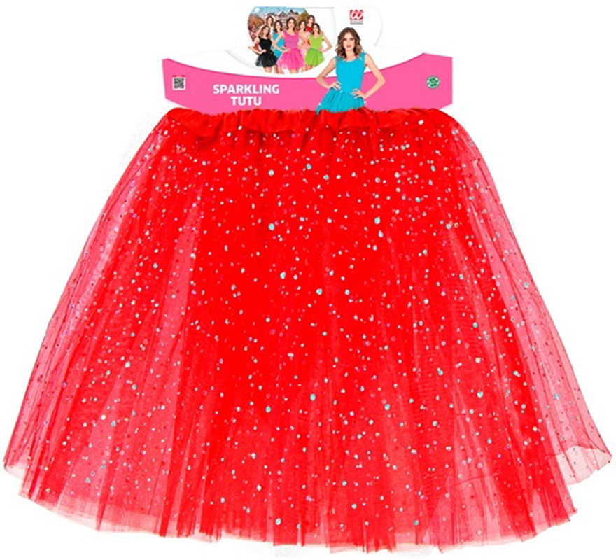Tutú Brillante de 40 cm para mujer en varios colores