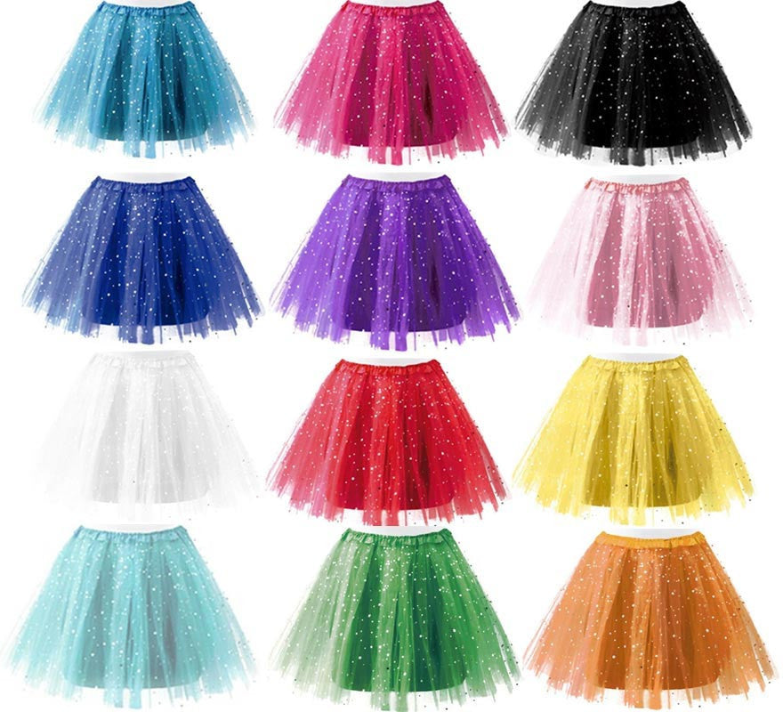 Translation missing: es.Tutú Estrellas en varios colores para mujer de 40 cm