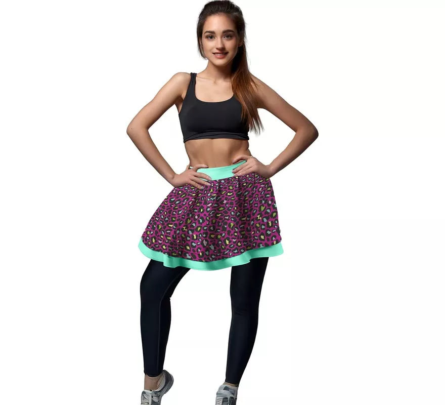 Translation missing: es.Tutú Leopardo multicolor de 40 cm para mujer