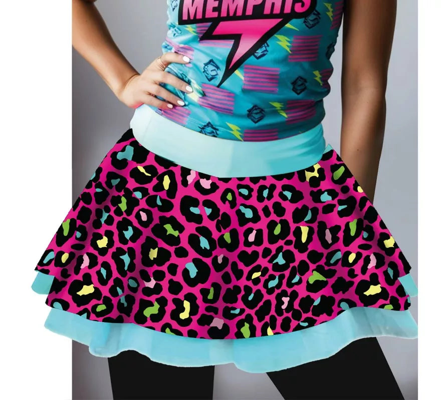 Translation missing: es.Tutú Leopardo multicolor de 40 cm para mujer